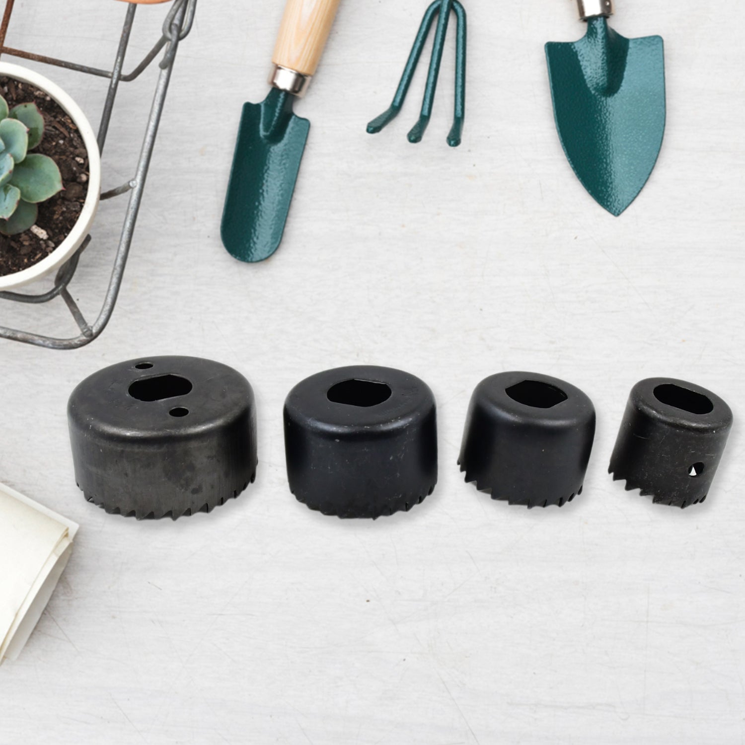 32 / 38 / 44 / 54 mm Hole Saw Cutter with Mandrel 32-54 mm (5 Pcs Set) 32 / 38 / 44 / 54 mm Hole Saw Cutter with Mandrel 32-54 mm (5 Pcs Set)